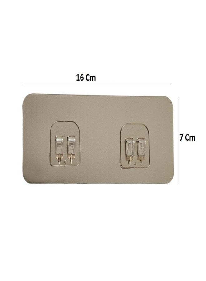 VIHAX Strong Self Adhesive Magic Sticker Bathroom and Kitchen Hanging Racks Magic Sticker, Tissue and Towel Rack Hanging Adhesive Sticker - Only Sticker (Double Hook (16 x 7 cm), 2) - Image 3